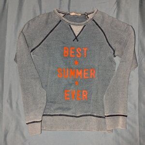 Little Marc Jacobs Blue Sweatshirt with Orange Lettering